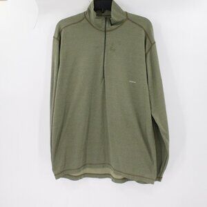Vintage Patagonia Capilene Baselayer Pullover mens XL half zip green Made in USA